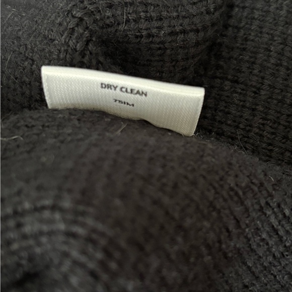 Eileen Fisher | Black Knit Wool Sweater Jacket - Picture 5 of 6